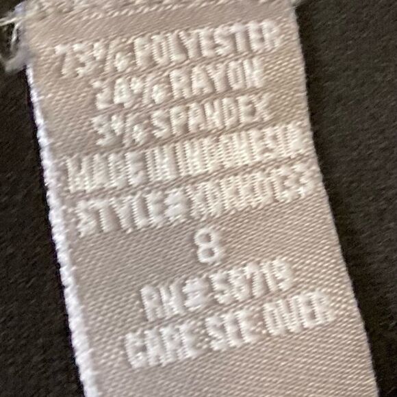 NY Collection black career skirt Size 8 - Picture 6 of 6